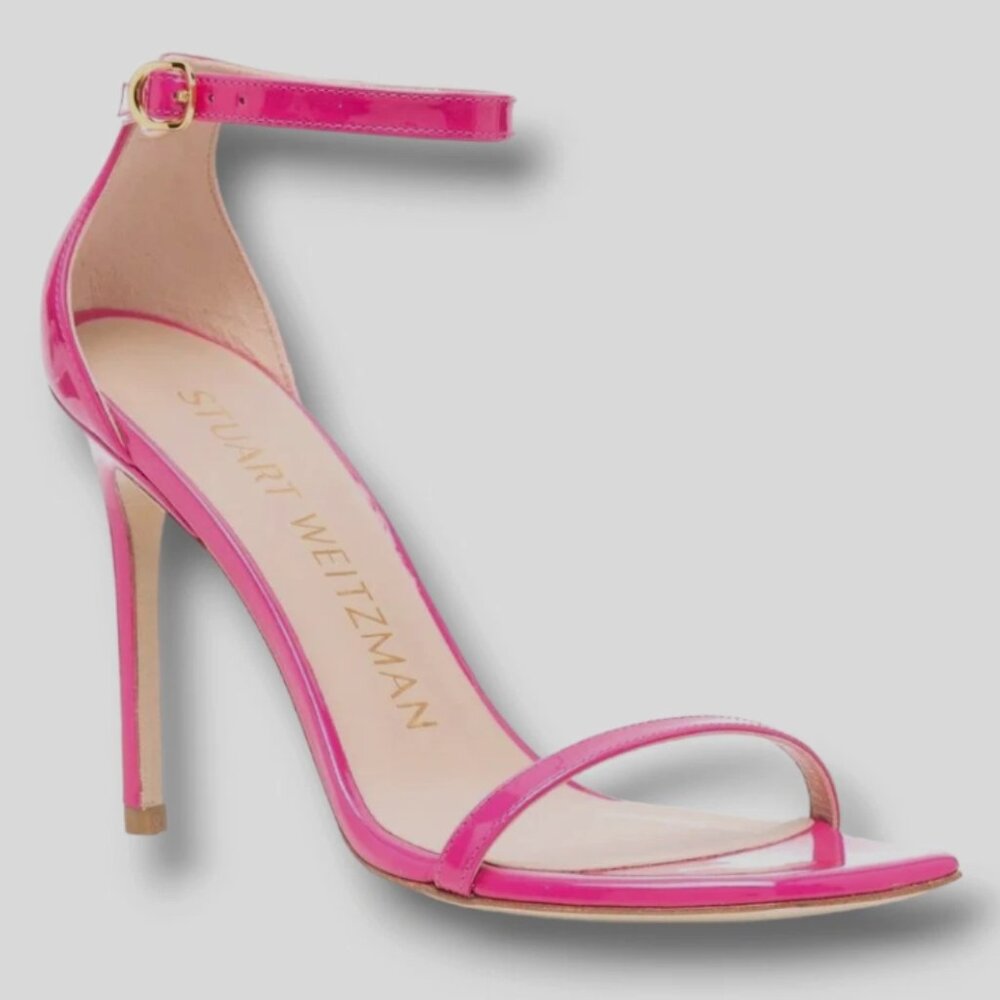 Stuart Weitzman Patent Leather Pink Sandals